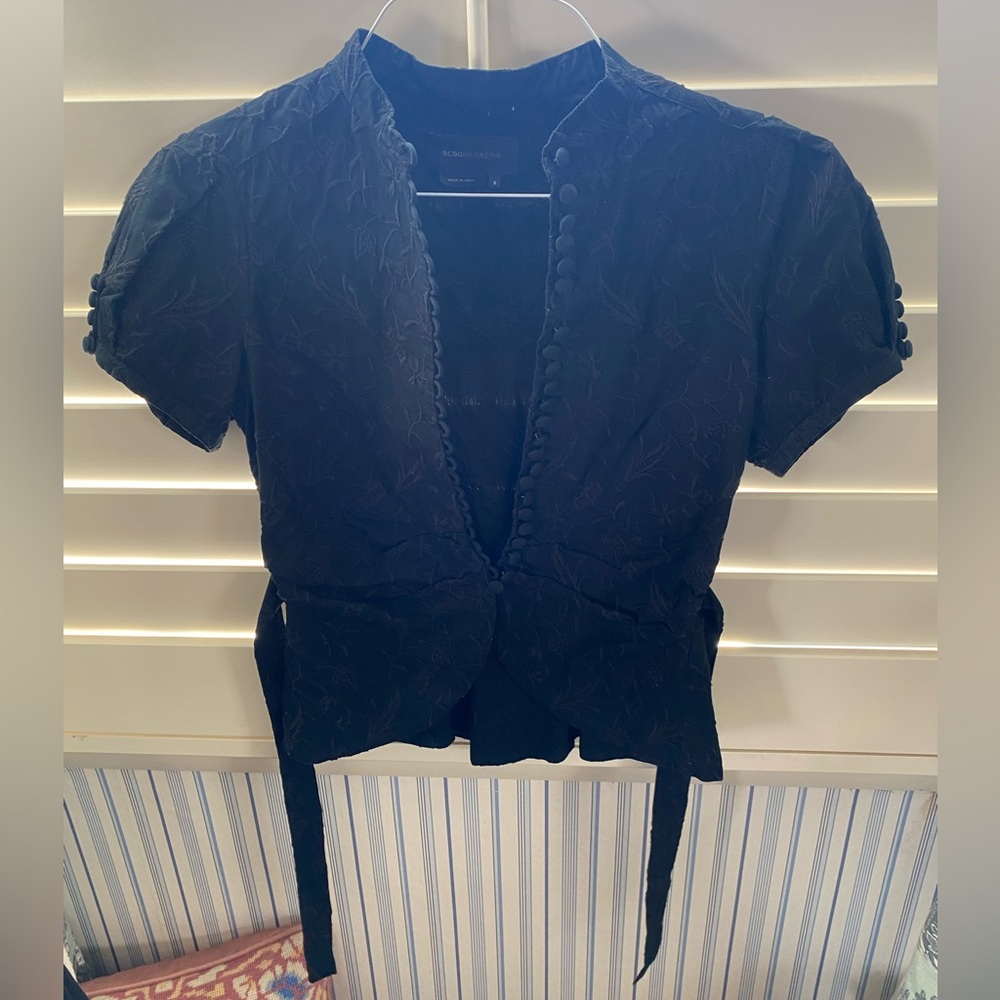 Black BCBG Peplum Top